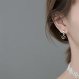 925 Silver Plane Planet Stud Earrings for Women Party