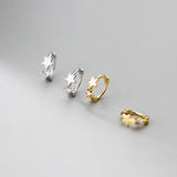 925 Silver Zircon Star Stud Earrings Romantic Charming Jewelry