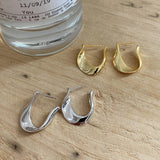 925 Silver U Shape Stud Earrings Bohemian INS Party Jewelry
