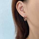 925 Silver U Shape Stud Earrings Bohemian INS Party Jewelry