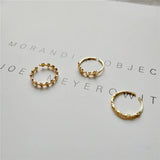 925 Silver Love Leaf Chain Open Ring for Women