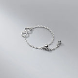 Sterling Silver Infinity Cuban Link Chain Ring for Women