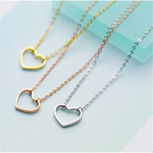 925 Silver Heart Cross Choker Necklace for Women Gift