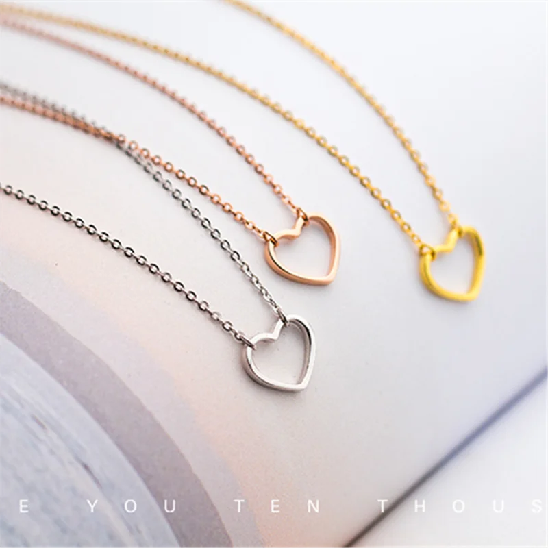 925 Silver Heart Cross Choker Necklace for Women Gift