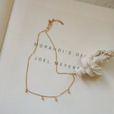 925 Silver Golden Beads Pendant Choker Necklace for Women