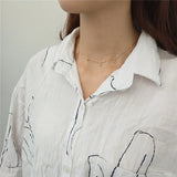 925 Silver Golden Beads Pendant Choker Necklace for Women