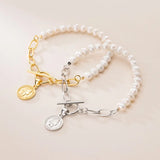 925 Silver Baroque Pearl Charm Bracelet for Women