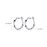 925 Silver Punk Hip Hop Ear Buckle Exaggerated Earrings