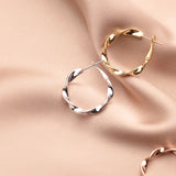 925 Silver Punk Hip Hop Ear Buckle Exaggerated Earrings