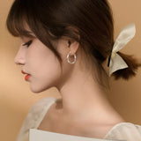 925 Silver Punk Hip Hop Ear Buckle Exaggerated Earrings