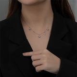 925 Silver Moon Star Pendant Necklace for Women