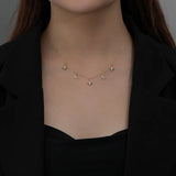 925 Silver Moon Star Pendant Necklace for Women