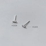 925 Silver Minimal Bead Mini Stud Earrings for Women Elegant Jewelry Gift