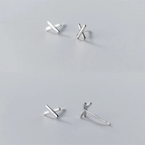 925 Silver Mini Cross Stud Earrings, Girl Birthday Gift, Women Jewelry
