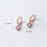 925 Silver Pave Zircon Tassel Ear Buckle Women Earrings