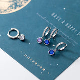 925 Silver Pave Zircon Tassel Ear Buckle Women Earrings