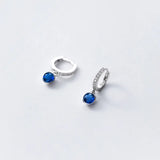 925 Silver Pave Zircon Tassel Ear Buckle Women Earrings