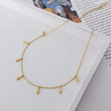 925 Silver Water Drop Chain Choker Necklace Minimalist Celi Jewelry