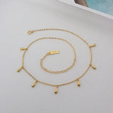 925 Silver Water Drop Chain Choker Necklace Minimalist Celi Jewelry