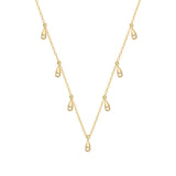 925 Silver Water Drop Chain Choker Necklace Minimalist Celi Jewelry