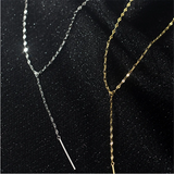 925 Silver V-shaped Long Chain Necklace for Women