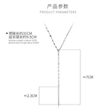 925 Silver V-shaped Long Chain Necklace for Women
