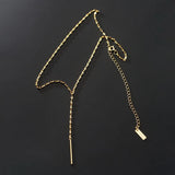 925 Silver V-shaped Long Chain Necklace for Women