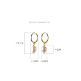 925 Silver Freshwater Baroque Pearl Earrings for Women