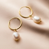 925 Silver Freshwater Baroque Pearl Earrings for Women