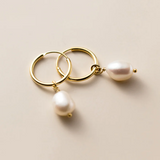 925 Silver Freshwater Baroque Pearl Earrings for Women