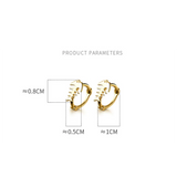 925 Silver Ocean Fish Bone Hoop Earrings for Women