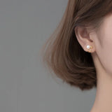 925 Silver Pearl No Piercing Ear Clip On Earrings for Women