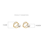 925 Silver Pearl No Piercing Ear Clip On Earrings for Women