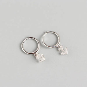 925 Silver Anchor Tassel Stud Earrings for Women Boho Hoop Jewelry Gift