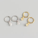 925 Silver Anchor Tassel Stud Earrings for Women Boho Hoop Jewelry Gift