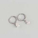 925 Silver Anchor Tassel Stud Earrings for Women Boho Hoop Jewelry Gift