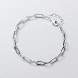 925 Silver Punk Cuban Link Chain Bracelet Hip Hop Jewelry