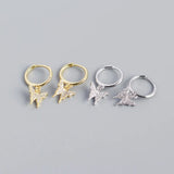 925 Silver Butterfly Earrings with Zircon