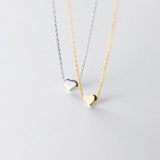 925 Silver Heart Link Pendant Necklace for Women Wedding Jewelry