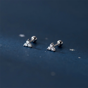 925 Silver Flower Mini Stud Earrings for Women