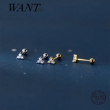 925 Silver Flower Mini Stud Earrings for Women