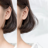 925 Silver Snakelike Non Pierced Ear Clips Earring