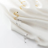 925 Silver Snakelike Non Pierced Ear Clips Earring