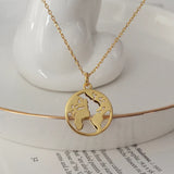 925 Silver Earth Pendant Necklace for Women