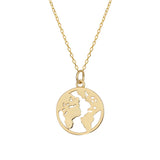 925 Silver Earth Pendant Necklace for Women