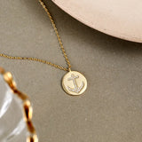 925 Silver Zircon Anchor Chain Pendant Necklace for Women French Party Jewelry