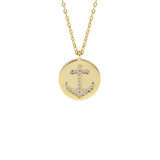 925 Silver Zircon Anchor Chain Pendant Necklace for Women French Party Jewelry