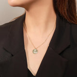 925 Silver Zircon Anchor Chain Pendant Necklace for Women French Party Jewelry