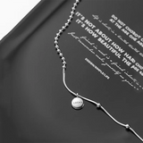 925 Silver Snake Bone Round Pendant Necklace for Women