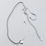 925 Silver Snake Bone Round Pendant Necklace for Women